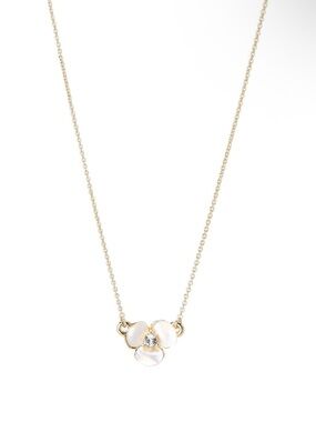 New Kate Spade Disco Pansy Necklace with Cream and Gold Accents